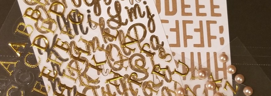 A pile of different lettering stickers